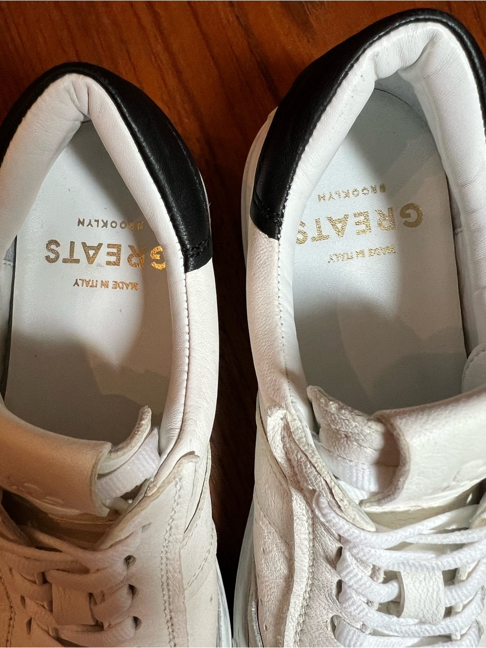 Greats Brooklyn Leather & Suede Sneakers | White | Minimalist Designer Style - Picture 9 of 16